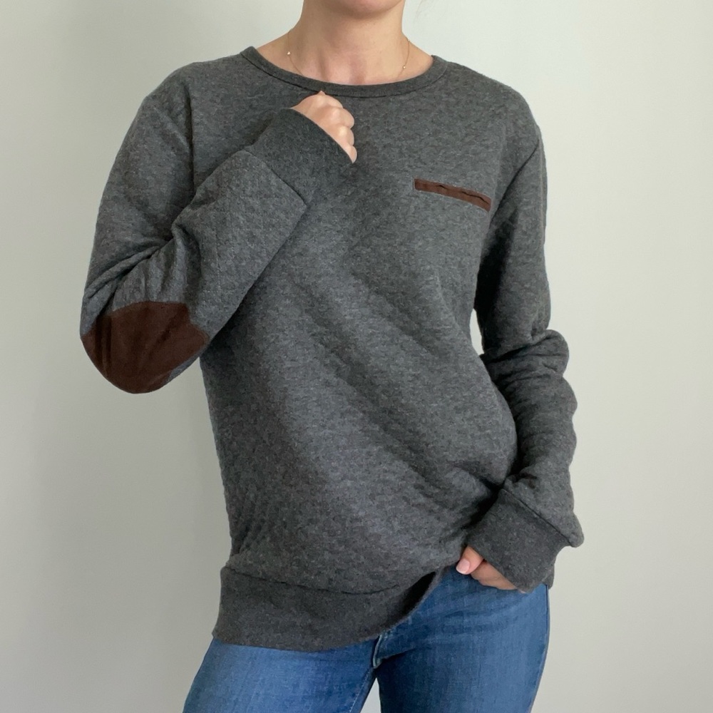 SELECTED HOMME Quilted Crew Neck Sweatshirt